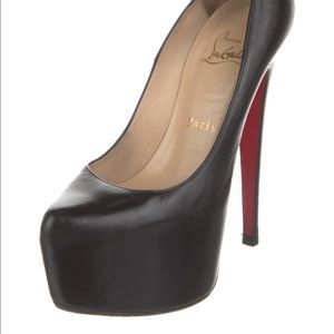 Christian Louboutin-Black High Heel Platform Pumps